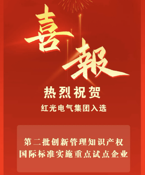 喜讯丨红光电气集团入选国家重点试点企业名单